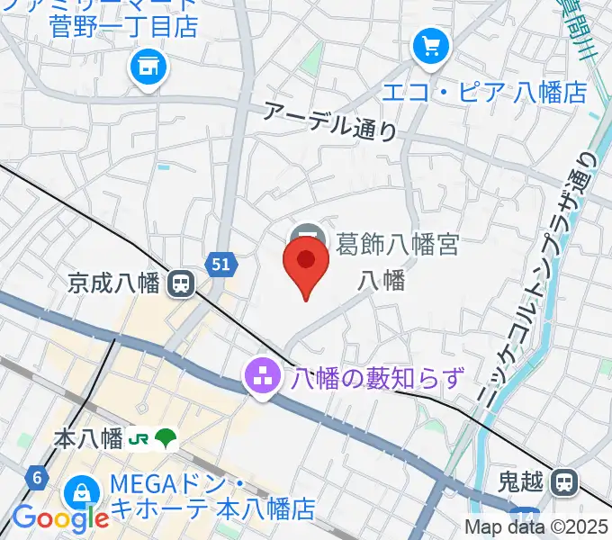 全日警ホールの地図