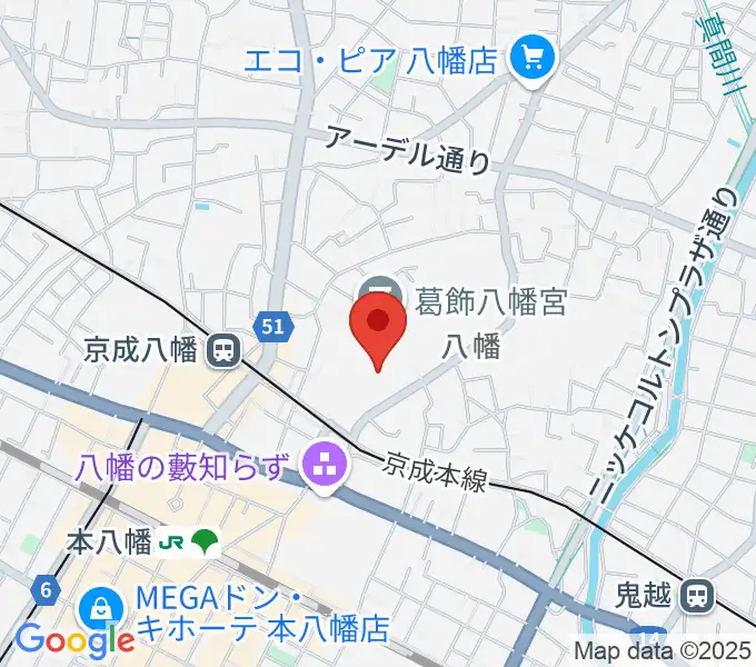 全日警ホールの地図