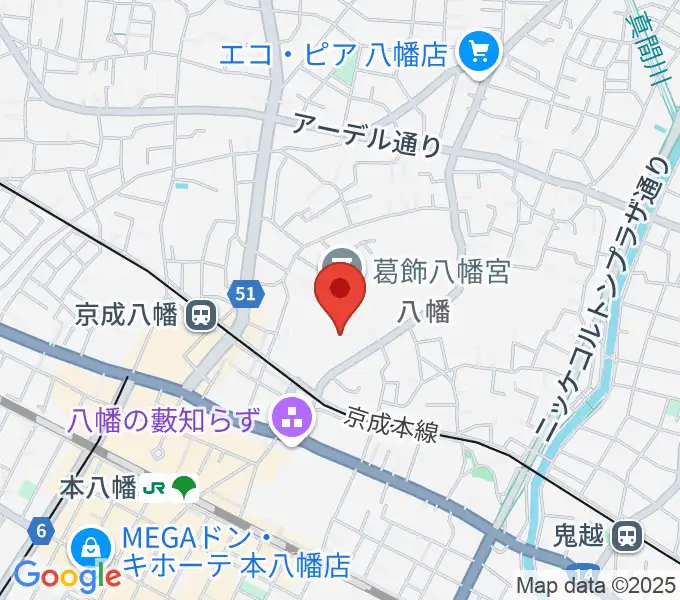 全日警ホールの地図