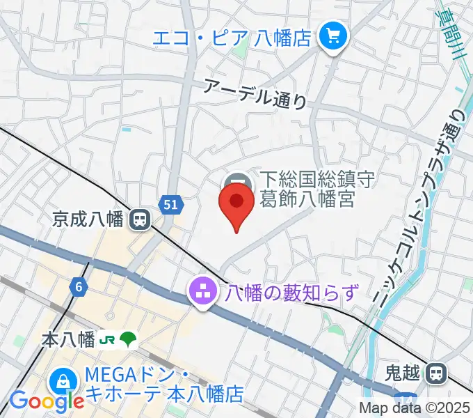 全日警ホールの地図