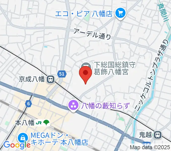 全日警ホールの地図