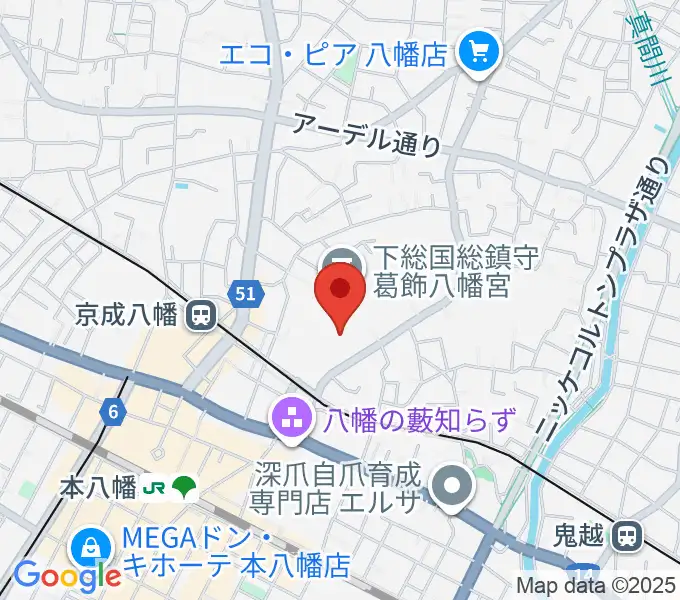 全日警ホールの地図