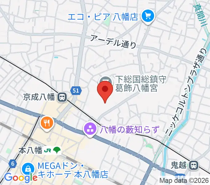 全日警ホールの地図