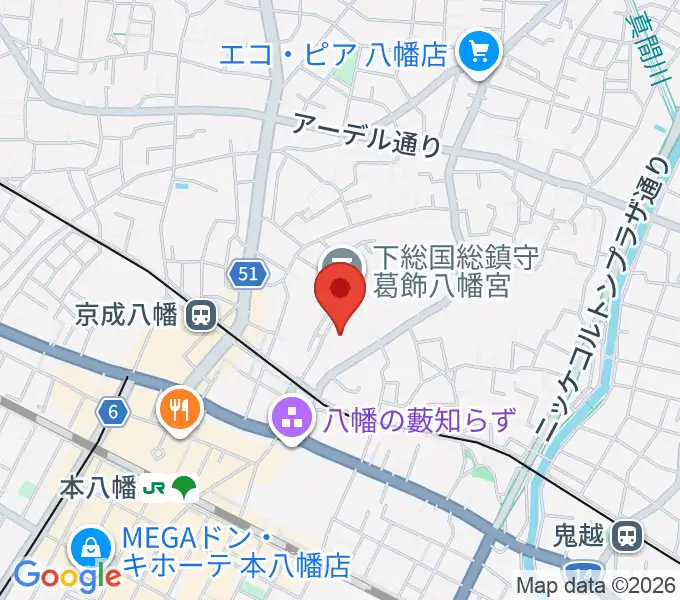 全日警ホールの地図