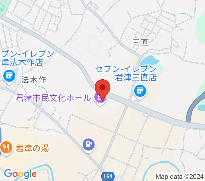 君津市民文化ホールの地図