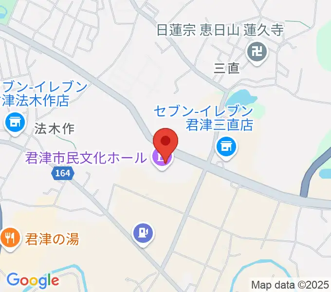 君津市民文化ホールの地図