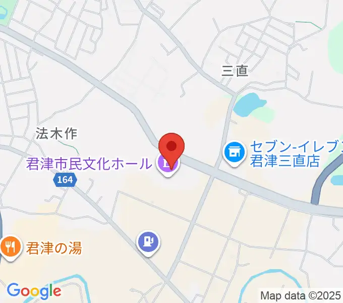 君津市民文化ホールの地図