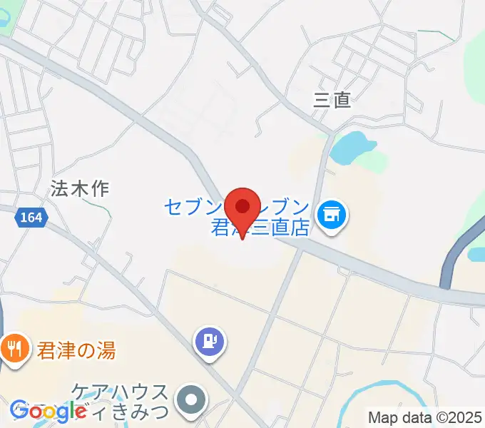 君津市民文化ホールの地図