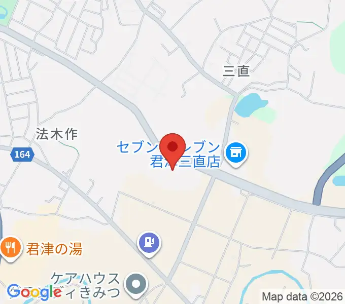 君津市民文化ホールの地図