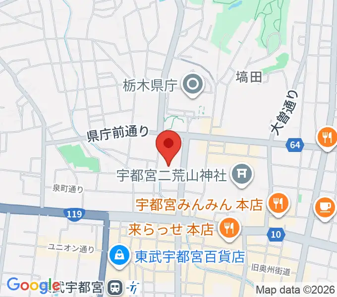 栃木県総合文化センターの地図