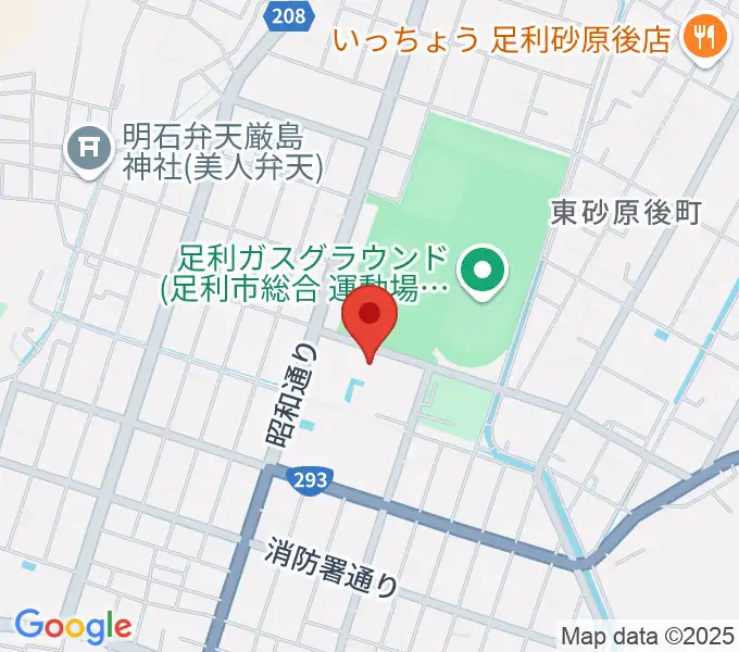 足利市民会館の地図