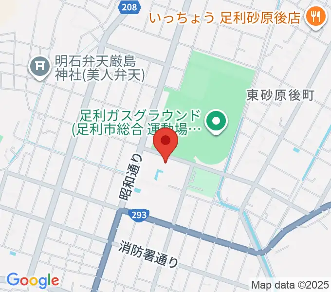 足利市民会館の地図