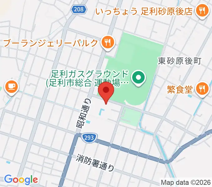 足利市民会館の地図