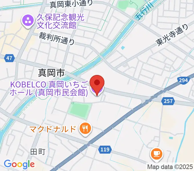 KOBELCO真岡いちごホールの地図