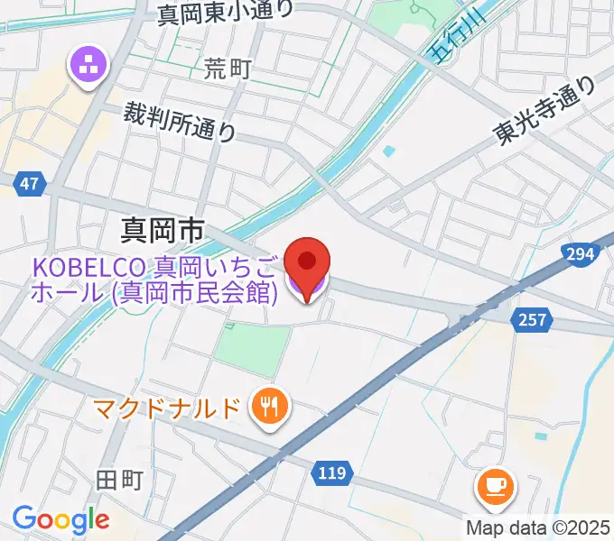 KOBELCO真岡いちごホールの地図