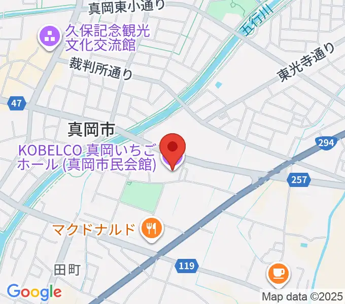 KOBELCO真岡いちごホールの地図