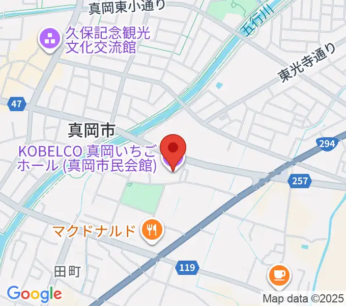KOBELCO真岡いちごホールの地図