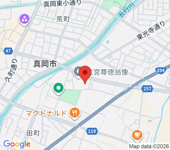 KOBELCO真岡いちごホールの地図