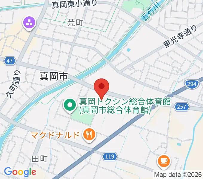 KOBELCO真岡いちごホールの地図