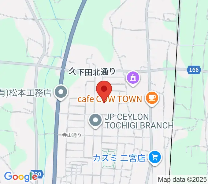 にのみやとちおとめホール 真岡市生涯学習館の地図