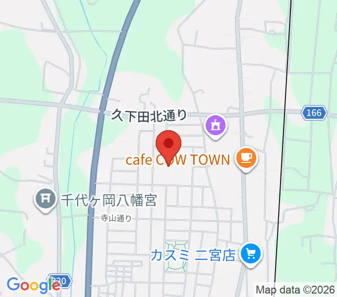 にのみやとちおとめホール 真岡市生涯学習館の地図