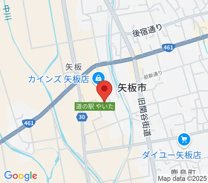 矢板市文化会館の地図
