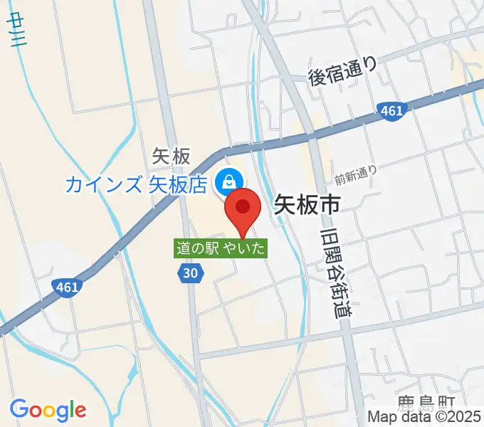 矢板市文化会館の地図
