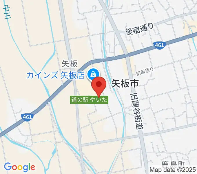 矢板市文化会館の地図