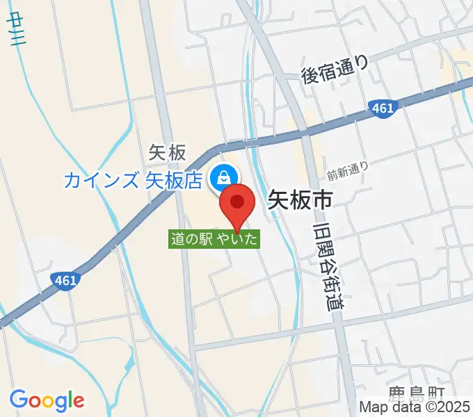 矢板市文化会館の地図