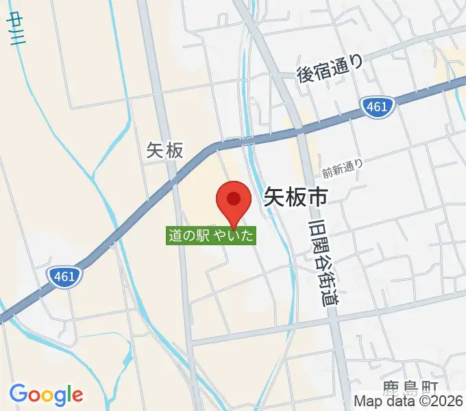 矢板市文化会館の地図