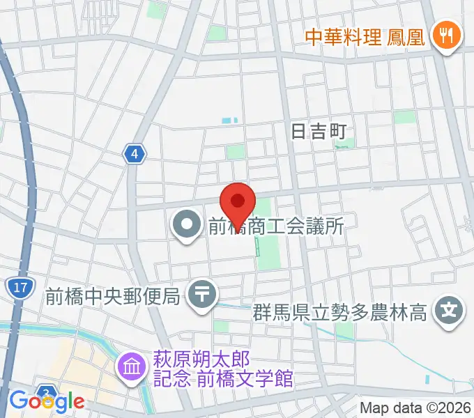 群馬県民会館の地図