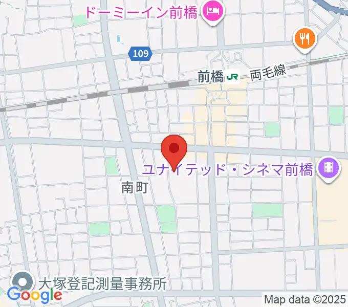 昌賢学園まえばしホールの地図