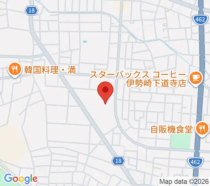 ナルセグループ伊勢崎市民プラザの地図
