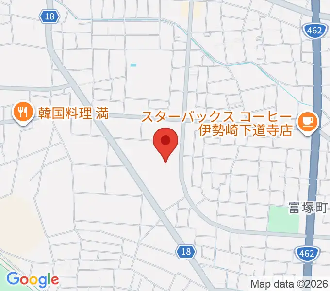 ナルセグループ伊勢崎市民プラザの地図
