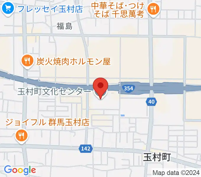 玉村町文化センターの地図