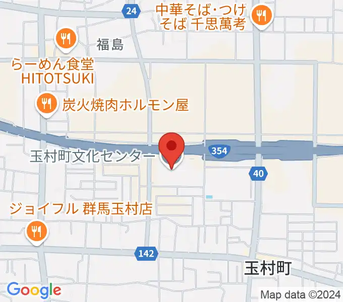 玉村町文化センターの地図