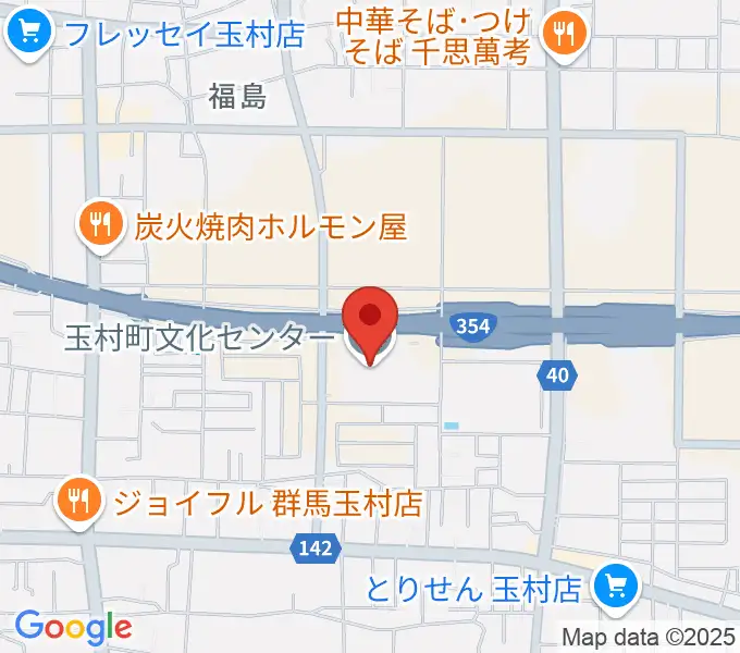 玉村町文化センターの地図