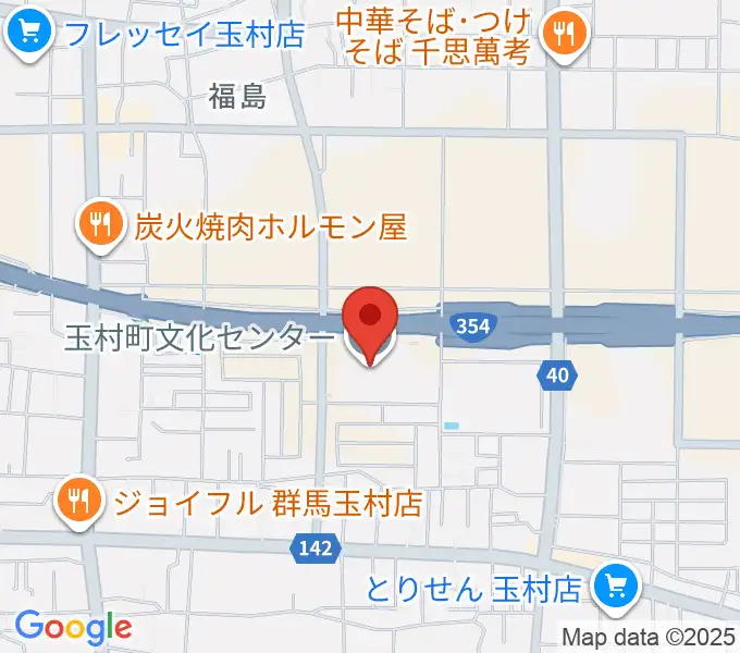 玉村町文化センターの地図