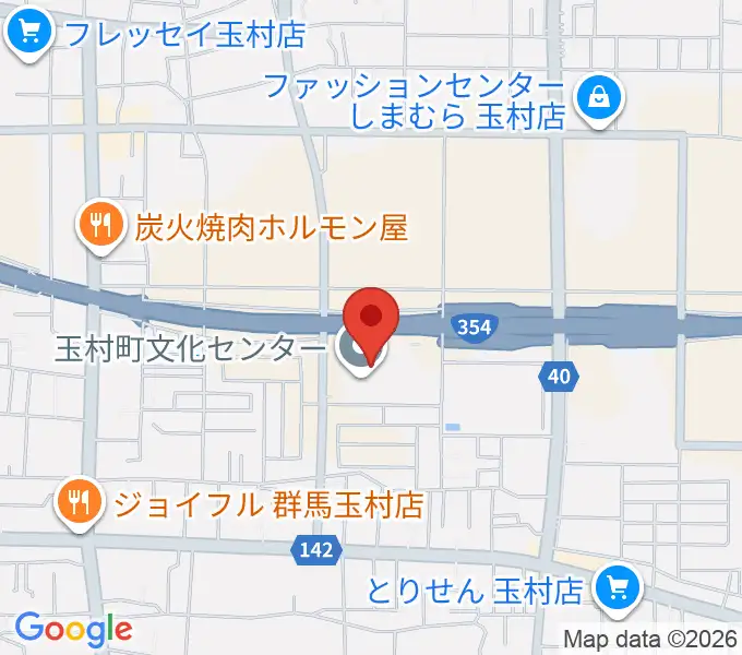 玉村町文化センターの地図
