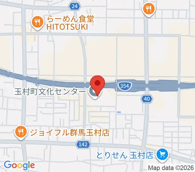 玉村町文化センターの地図