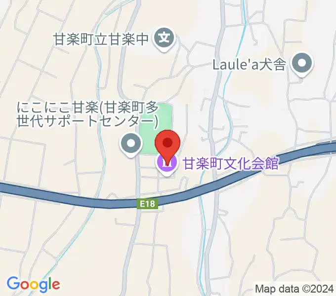 甘楽町文化会館の地図