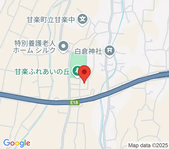 甘楽町文化会館の地図