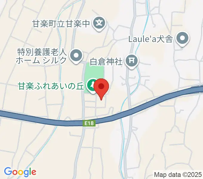 甘楽町文化会館の地図
