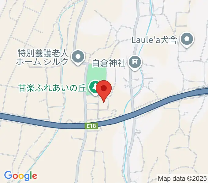 甘楽町文化会館の地図