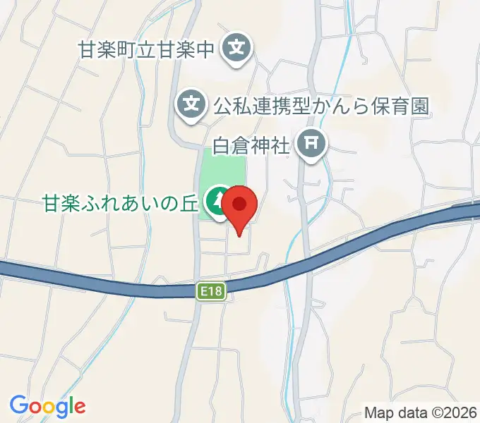 甘楽町文化会館の地図