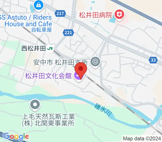 松井田文化会館の地図