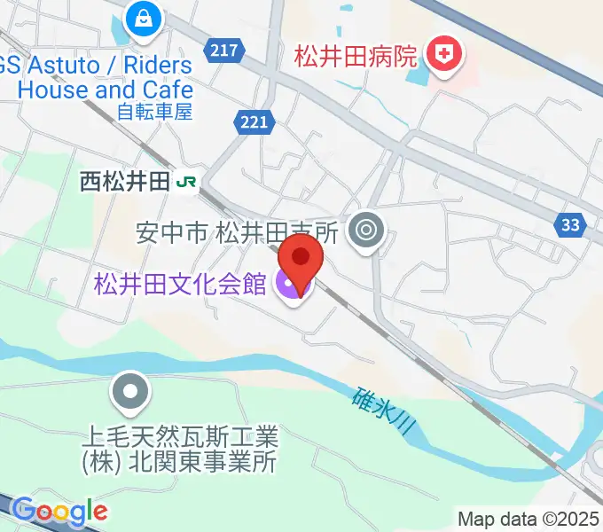 松井田文化会館の地図
