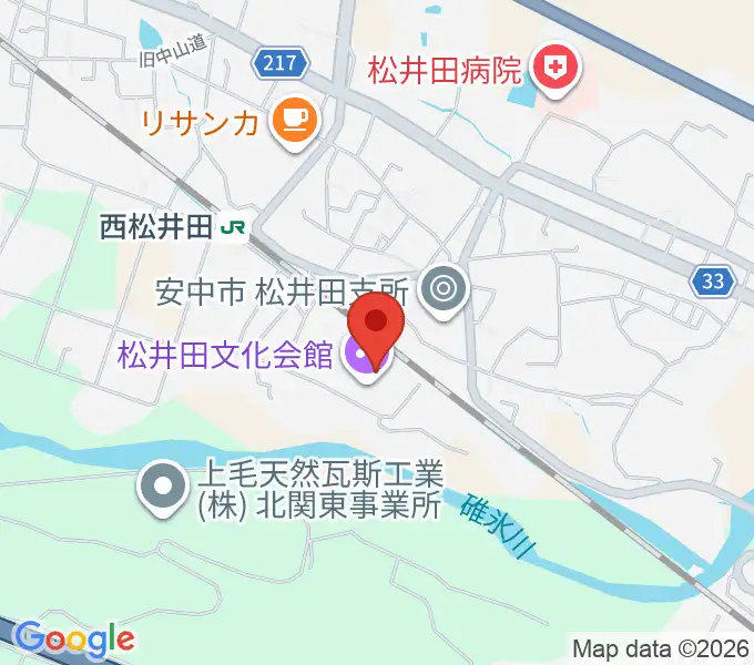 松井田文化会館の地図