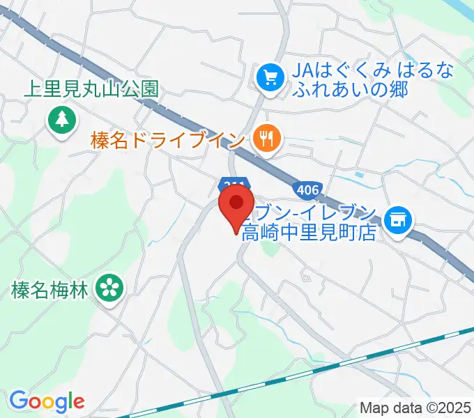 榛名文化会館エコールの地図