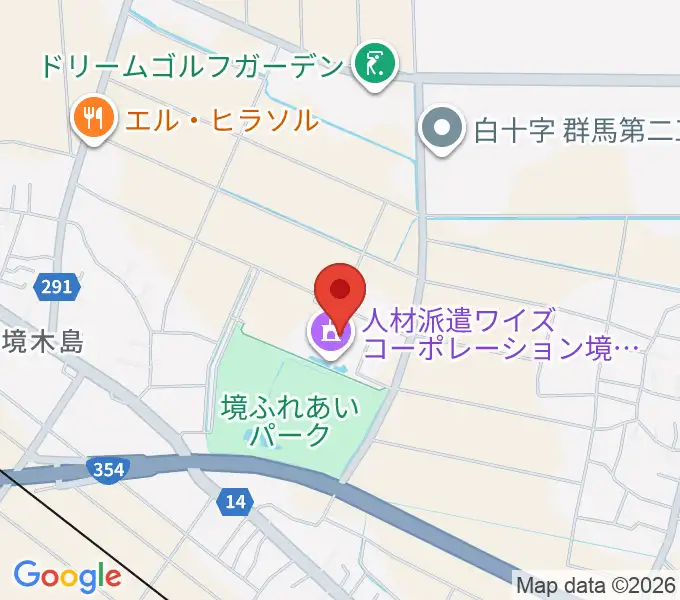 人材派遣ワイズコーポレーション境総合文化センターの地図